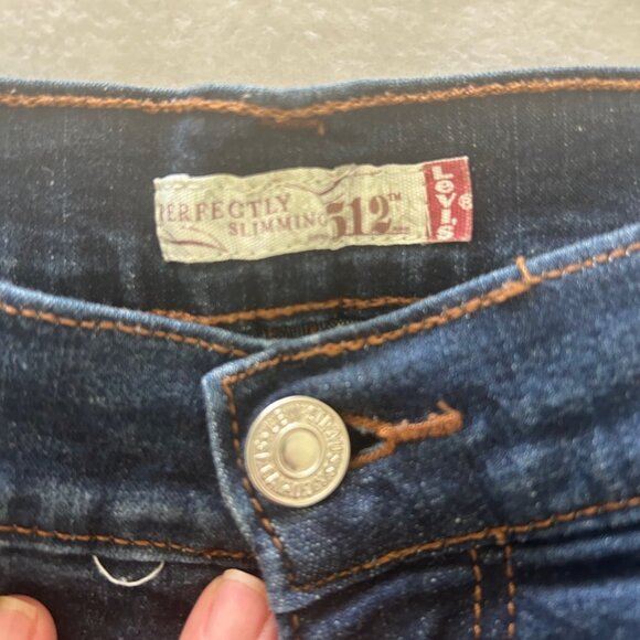 Levi’s 512 Women’s Jeans 16M Bootcut Dark Wash Perfectly Slimming Stretch Denim - Picture 5 of 10